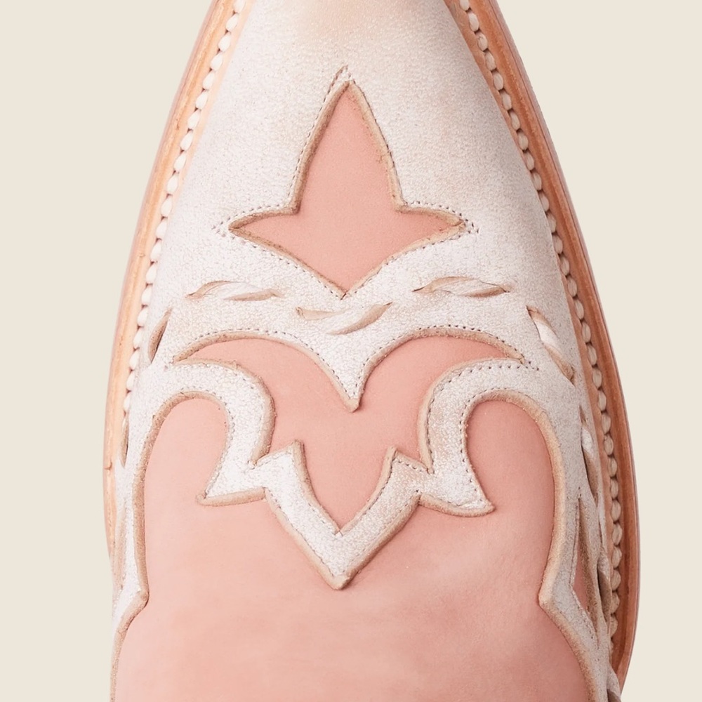 Lane boots chase the wind two tone blush and white booties size 8 - Picture 8 of 17